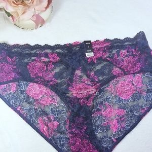 TORRID NEW navy lace hipster ribbon underwear🖤